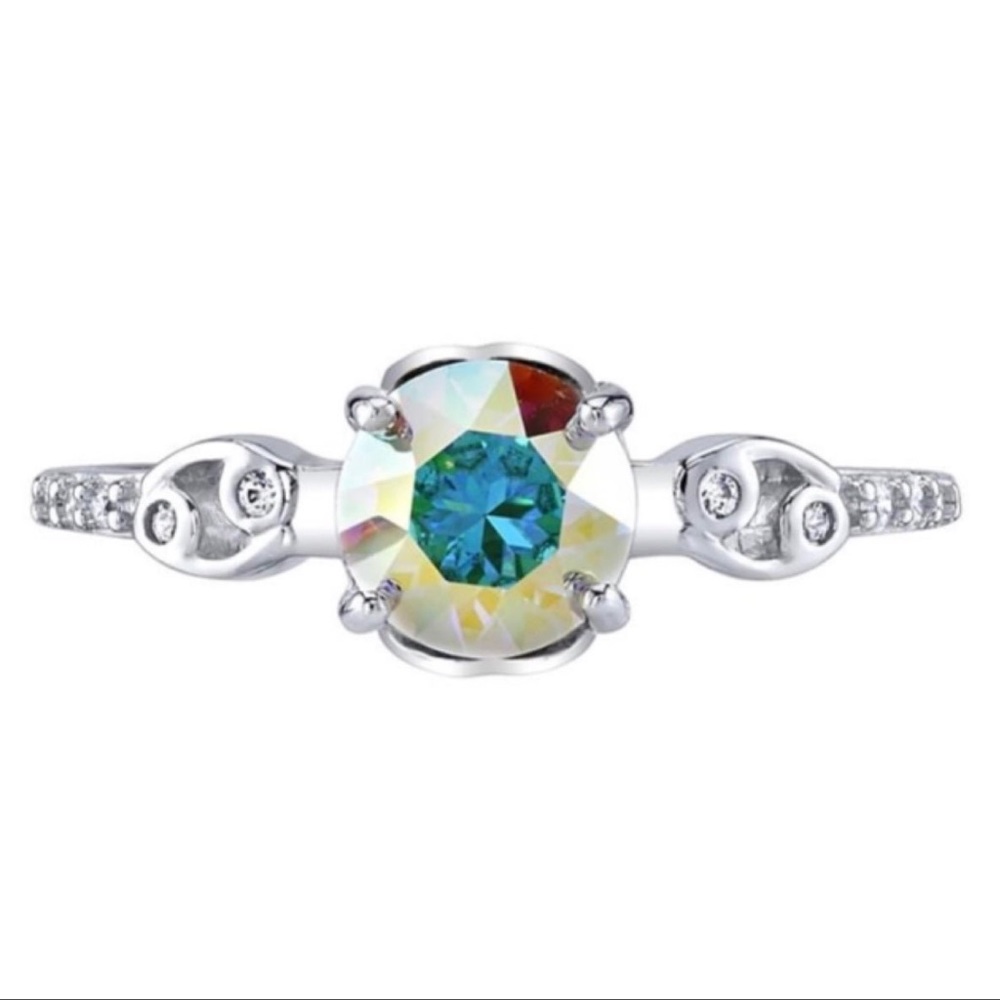 Fragrant Jewels Sterling Silver Cancer Zodiac Collectors Ring - Size 10